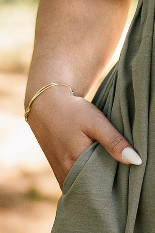 The Hayleigh Tie the Knot Bracelet in Gold