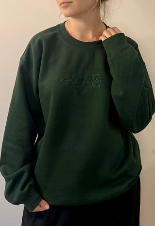 Rooted and Evergreen Embroidered Crewneck