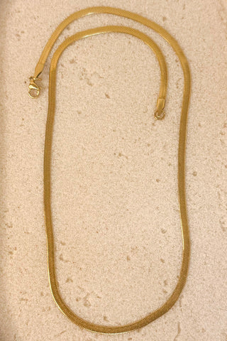 The Monroe Herringbone Necklace in Gold
