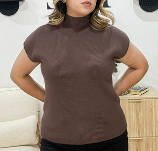 The Lydia Knit Mock Neck Top