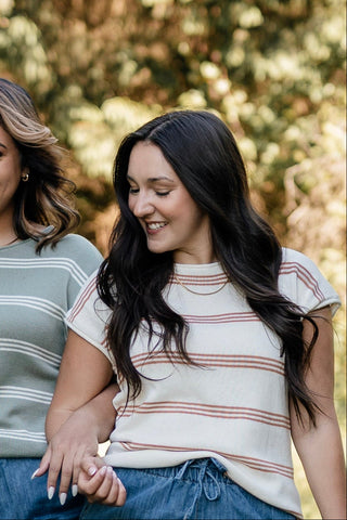 The Raegan Knit Top in Terracotta