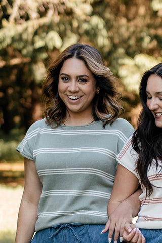 The Raegan Knit Top in Sage